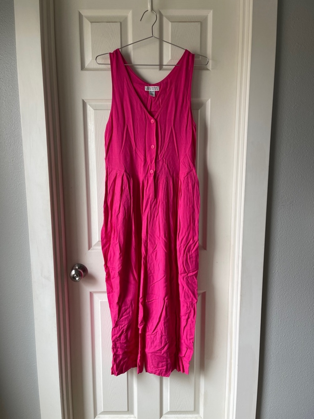 Vintage Express 90s Fuchsia Wide Leg Jumpsuit M